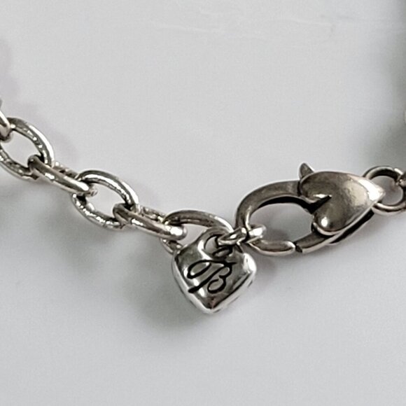Brighton Rigoletto Silver Tone Black Crystal Bracelet Retired 8” - Picture 4 of 4